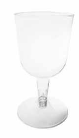 Distributed 5.5 oz. Clear Wine Glasses, 8 pc