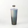 The glass with a lid, the plastic snail cup and straw Brook wall with the lid, the lid is leaked, no BPA, insulating glass, lid and straw, cold glass