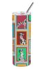 Lots of Harlequin Natural Ears Great Dane Stainless Steel Skinny Tumbler Vacuum Double Walled Reusable Insulated Tumbler Travel Cup for Coffee Cocktai