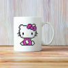 Hello Kitty Pixel Art Ceramic Coffee Mug – Officially Licensed Sanrio Teacup with Pink Bow Design, Insulated & Reusable,