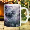 1pc Inspirational Asian Landscape Ceramic Mug, 11oz, Durable Coffee Cup, for Outdoor Camping, Picnics, and