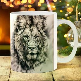 11oz Bicycle-Themed Ceramic Coffee Mug - Large, Creative Design for Outdoor Camping, Picnics & Travel
