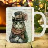 1pc 11oz Animal 1pc Ceramic Coffee Mug, Dad's Water Cup, Summer Winter Drinkware, Birthday Gift, Holiday Gift