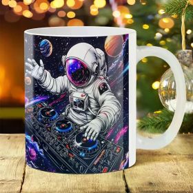 11oz Bicycle-Themed Ceramic Coffee Mug - Perfect Gift for Men & Women, Ideal for Travel & Camping