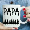PAPA, Warm and Sweet Coffee Cup Set Gift for PAPA as a Christmas gift, 11oz ceramic cup teacup Ideal birthday/