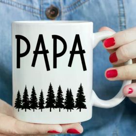 PAPA, Warm and Sweet Coffee Cup Set Gift for PAPA as a Christmas gift, 11oz ceramic cup teacup Ideal birthday/