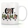 1pc Ceramic Coffee Mug, Cat Mama Design, Novelty Pet Lover Drinkware, 11oz, with Perfect Gift for Dog Owners,