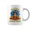 1pc Halloween funny puppy bat pumpkin coffee mug, the best Halloween gift for friends and family.