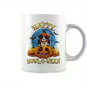 1pc Halloween funny puppy bat pumpkin coffee mug, the best Halloween gift for friends and family.