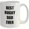 Best Rugby Dad Ever Ceramic Coffee Mug - Durable, Stylish Gift for Rugby Fans, Hand Wash Only, Perfect for All Seasons,