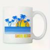 11oz Cancun Mexico Coffee Mug – Unique Tropical Palm Tree & Sun Design, Ceramic, Hand Wash Only, Perfect Vacation