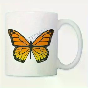 11oz Ceramic Coffee Mug with Vibrant Butterfly Design – Soft Grunge Aesthetic for Women, Men, and Nature-Inspired