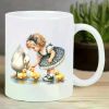 Adorable Ceramic Coffee Mug with Cygnets and Ducklings Design - Reusable Insulated Hand-Wash Only - Perfect for All