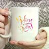Believe In Yourself 11oz Ceramic Coffee Mug – Inspirational Gift for Loved Ones, Perfect for Birthdays, Holidays &