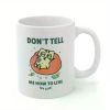 Luxurious and Practical Ceramic Coffee Mug - Unique Relatable Design with Cartoon Cat and Fish Bone Illustration