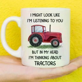 1pc Tractor Mug, Tractor Gift, Gift for Farmer, Funny Tractor Mug, Farming Gift, Tractor Driver Gifts, Tractor Driving Gifts