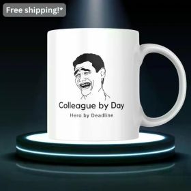 Colleague by Day, Hero by Deadline Mug | Hero Coffee Mug | Deadline Warrior | Office Hustle Gift | Funny Work Mug