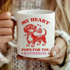 Ceramic Coffee 11oz Mug My Heart Pops for You Ceramic Mug Ceramic Party Cups Funny Introvert Mug Funny Mug