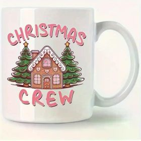 1pc Ceramic Coffee Mug 11oz Pink Christmas-04 Style Durable Ideal for Coffee Lovers Perfect Holiday Gift for