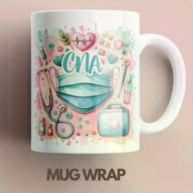 11oz CNA Appreciation Ceramic Mug – Medical-Themed Design with Stethoscope, Nurse Cap & More – Perfect Gift