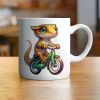 1pc Funny Crested Gecko Biking Mug Best Gift for Reptile Loving Dads Funny Fathers Day or Birthday Gift Hilarious