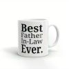 1pc Best Father In-Law Ever Coffee Tea Ceramic Mug Office Work Cup Gift
