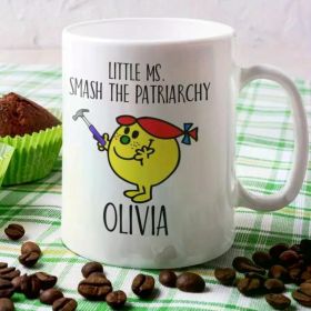 1pc Little Ms. Smash the Patriarchy - Little Miss Inspired Personalised Mug, Feminist Gift, Affirmation Mug, Self Love