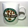 Las Vegas Paiute Tribal Smoke Shop Ceramic Coffee Mug White with Green and Black Design Turtle Emblem Perfect