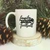 Modern Family Faith Football Coffee Mug Stylish Gift for Football Mom Christmas Trendy Item
