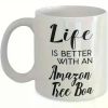 ODDITEES Funny Amazon Tree Boa Snake Mug Life Is Better With An Amazon Tree Boa Coffee Cup 11oz White