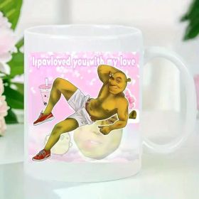 Funny Cartoon Ceramic Coffee Mug - "I Paovoved You with My Love" Design 3.23inch Height Perfect Gift for Birthdays