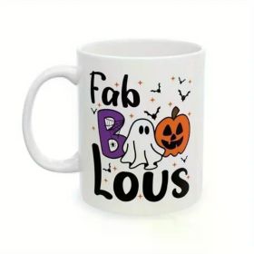 1pc | Fab Boo Lous Halloween US White Ceramic Mug 11Oz