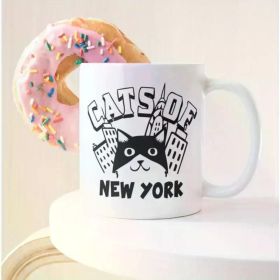 1pc Cats Of New York Mug, New York Coffee Cup, Funny Cat Mug, NY Gift, Cat Lover Gift, NYC Travel Mug, Crazy Cat Lady