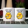 1pc 11oz Coffee Mug, "Don't Duck with Me" Ceramic Coffee Mug, Funny Mugs, Joke Mug