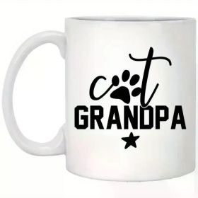 1pc Cat Grandpa Best Grandpa Gift Coffee Mug Grandpa Mug Funny Gift