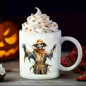 1pc 11oz Funny Halloween mug, scary skull mug, the best Halloween gift for friends, elders, family, sisters and teachers.