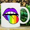 1pc rainbow lips pride mug, LGBTQ, pride mug, rainbow mug, lgbt gift, pride gift, just love, gender equality, pride week,