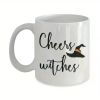 1pc "Cheers Witches" Ceramic Mug - Insulated, Hand-Wash Only - Perfect for Coffee & Tea - Funny Birthday Gag Gift