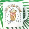 1PC Pumpkin Spice Club Mug, Pumpkin Mug, Cute Coffee Cup, Cute Fall Mug, Retro Fall, Trendy Mug, Autumn Lover