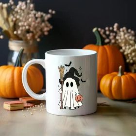 1pc Happy Halloween coffee mug 11oz. Halloween mugs, Cute Ghost Mugs, Seasonal coffee mug, spooky Mugs, Cute