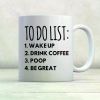 1pc Inspirational Mug Funny Mug To Do List Poop Funny Gift Quote Mug Coffee Gift