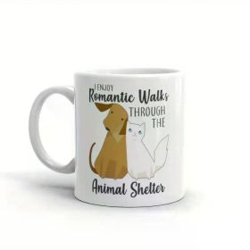 1pc Funny Animal Rescue Coffee Mug, Cute Animal Shelter Gift, Dog Lover