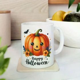 1pc Happy Halloween Pumpkin Coffee Mug, 11oz Halloween Mug