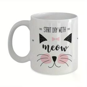 1pc Cat Lover Coffee Mug Novelty Coffee Mug Gift Mug Ceramic Cup Gift Idea Funny Mug