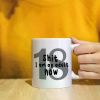 1pc Funny 18th Birthday Ceramic Mug - "Shit I am an Adult" Humorous Coffee Cup, Hand Wash Only, Reusable