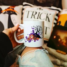 1pc Halloween Mug | Trick Or Treat Mug | Ceramic Mug 11oz | Spooky Tree Mug | Pumpkin Mug |Coffee Cup | Halloween