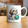 1pc Cute Shih Tzu Knitting Mug Best Gift for Dog Loving Moms Perfect Mothers Day Gift Ideal for Birthdays Unique