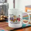 1pc Happy Hallothanksmas 11oz Ceramic Mug, Sip the Season's Joy in Style