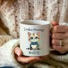 1pc Cute Cat Coffee Mug | I Make Mornings Worth It! | 11oz White Ceramic Mug | Cat Coffee Lover | Gift for Mother