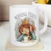 1pc Adorable Princess-Themed Morning Coffee Mug 11oz - Sleepy & Witty Design, Perfect for Her Morning Routine,